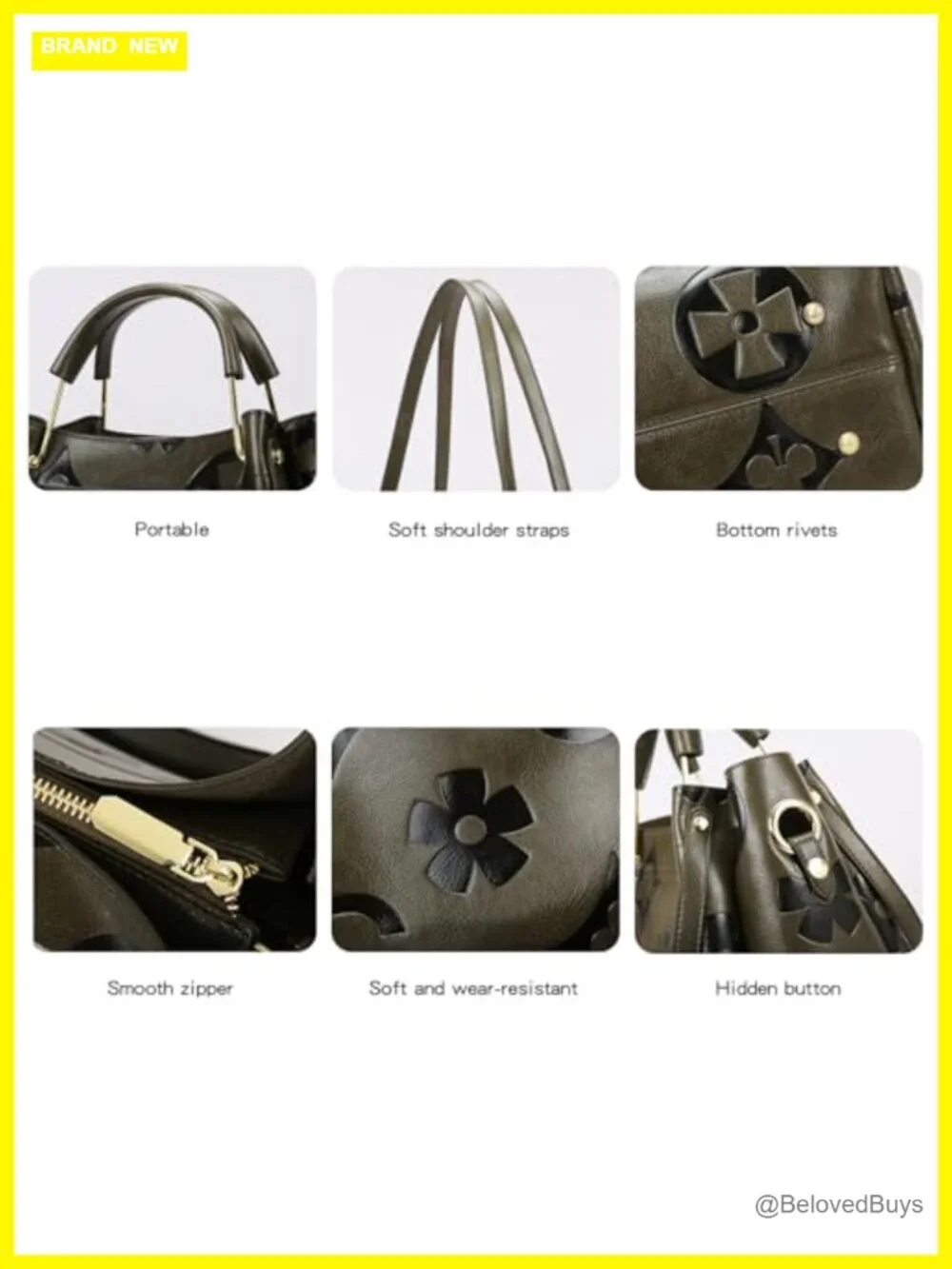 Faux Leather Embossed Floral Top Handle Handbag Set Large Shoulder Tote